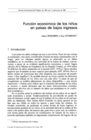 Función económica de los niños en países de bajos ingresos