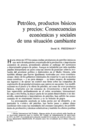 Petróleo, productos básicos y precios: consecuencias económicas y sociales de una situación cambiante