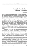 Somalia: survival in a "doomed" economy