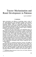 Tractor mechanisation and rural development in Pakistan