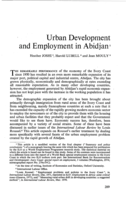 Urban development and employment in Abidjan