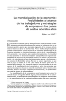 La mundialización de la economía: posibilidades al alcance de los trabajadores y estrategias de empresa en los países de costos laborales altos
