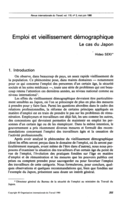 Emploi et vieillissement démographique: le cas du Japon