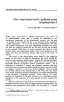 Can macroeconomic policies raise employment?