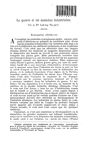 La guerre et les maladies industrielles