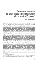 Comment mesurer le coût social de substitution de la main-d'oeuvre