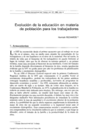 Evolución de la educación en materia de población para los trabajadores
