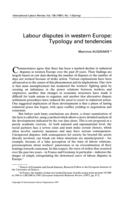 Labour disputes in Western Europe: typology and tendencies