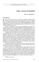 L'eau, source d'emplois