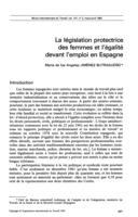 La législation protectrice des femmes et l'égalité devant l'emploi en Espagne