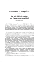 La loi fédérale Suisse sur l'assurance-invalidité