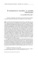El sindicalismo mundial: un posible interlocutor
