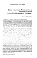 Social insurance: the experience of three countries in the English-speaking Caribbean