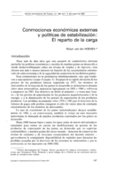 Conmociones económicas externas y políticas de estabilización: el reparto de la carga