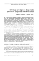 El trabajo en régimen de jornada parcial en los países industrializados