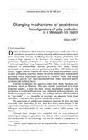 Changing mechanisms of persistence: reconfigurations of petty production in a Malaysian rice region
