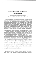 Social research on labour in Denmark