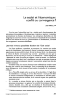 Le social et l'économique: conflit ou convergence?