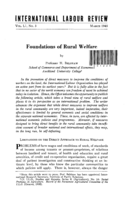 Foundations of rural welfare