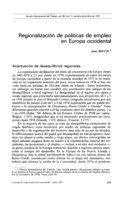 Regionalización de políticas de empleo en Europa Occidental