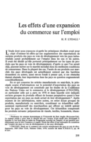 Les effets d'une expansion du commerce sur l'emploi