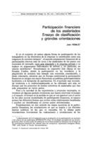 Participación financiera de los asalariados: ensayo de clasificación y grandes orientaciones