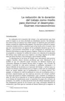 La reducción de la duración del trabajo como medio para disminuir el desempleo: examen microeconómico