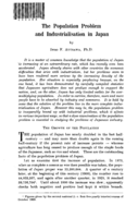 The population problem and industrialisation in Japan