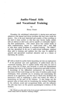 Audio-visual aids and vocational training