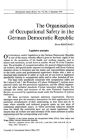The organisation of occupational safety in the German Democratic Republic