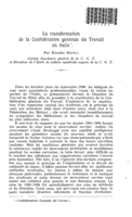 La transformation de Ia Confédération générale du Travail en Italie