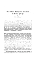 The future manpower situation in India, 1961-76