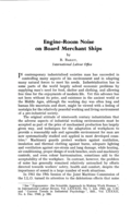 Engine-room noise on board merchant ships