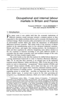 Occupational and internal labour markets in Britain and France