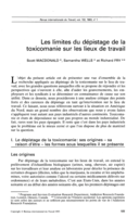 Les limites du dépistage de la toxicomanie sur les lieux de travail
