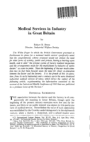 Medical services in industry in Great Britain
