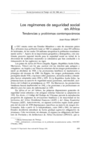 Los regímenes de seguridad social en Africa: tendencias y problemas contemporáneos