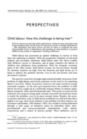Child labour: how the challenge is being met