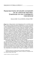 Replanteamiento del estudio comparado de las relaciones laborales: enseñanzas de una investigación internacional