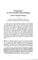 Programmes in aid of family householding: "aided self-help housing"