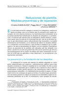 Reducciones de plantilla: medidas preventivas y de reparación