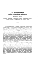 La seguridad social de los trabajadores migrantes