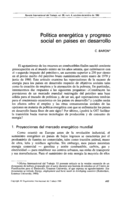 Política enérgetica y progreso social en países en desarrollo