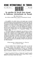 La question du travail forcé devant la Conférence internationale du Travail