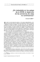 ¿Es ineluctable en los países de la OCDE el desarrollo de las pensiones de vejez no contributivas?