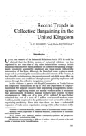 Recent trends in collective bargaining in the United Kingdom