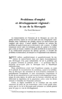 Problèmes d'emploi et développement régional: le cas de la Slovaquie