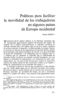 Políticas para facilitar la movilidad de los trabajadores en algunos países de Europa Occidental