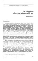 The staggering of annual holidays with pay