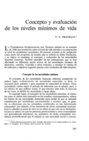 Concepto y evaluación de los niveles mínimos de vida